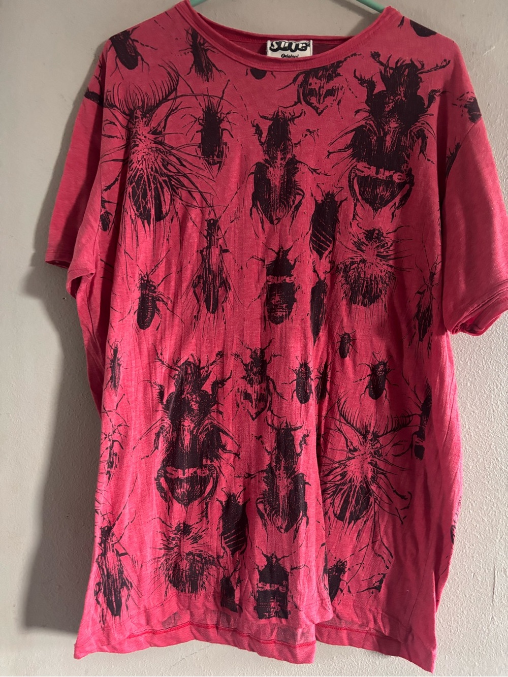 Sure Short Sleeve Graphic Tee with Black Bug Print